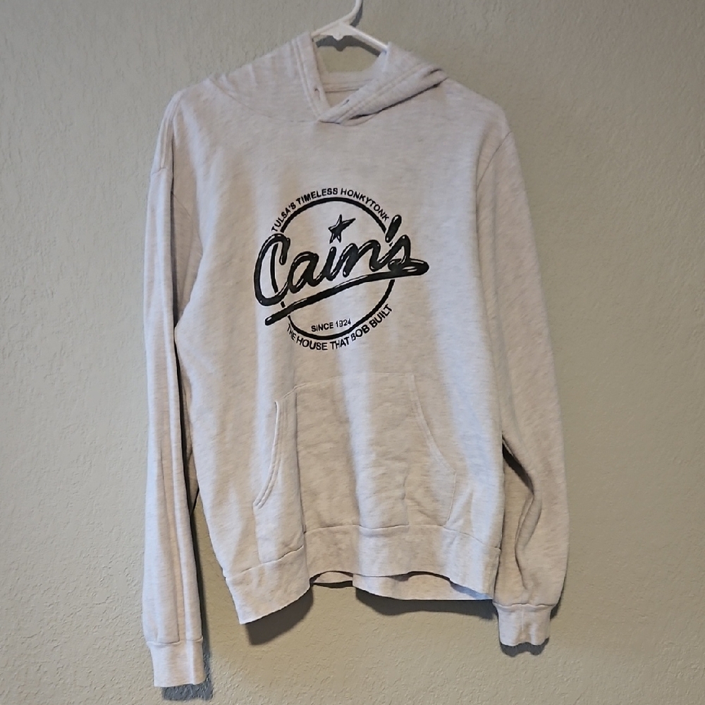 Bella + Canvas Cain’s Ballroom Cream Hoodie Size L